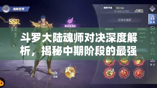 斗罗大陆魂师对决深度解析，揭秘中期阶段的最强魂师阵容搭配