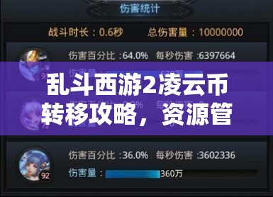乱斗西游2凌云币转移攻略，资源管理技巧、高效利用策略及避免浪费方法