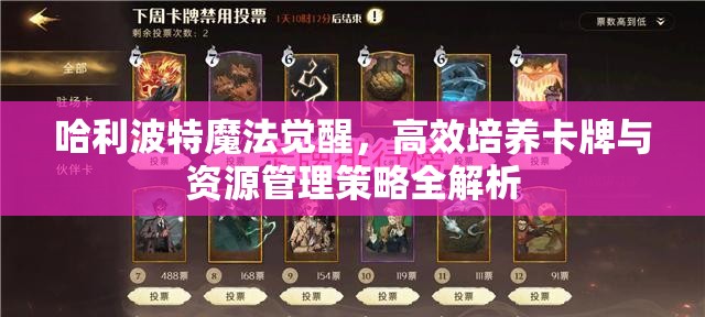 哈利波特魔法觉醒，高效培养卡牌与资源管理策略全解析