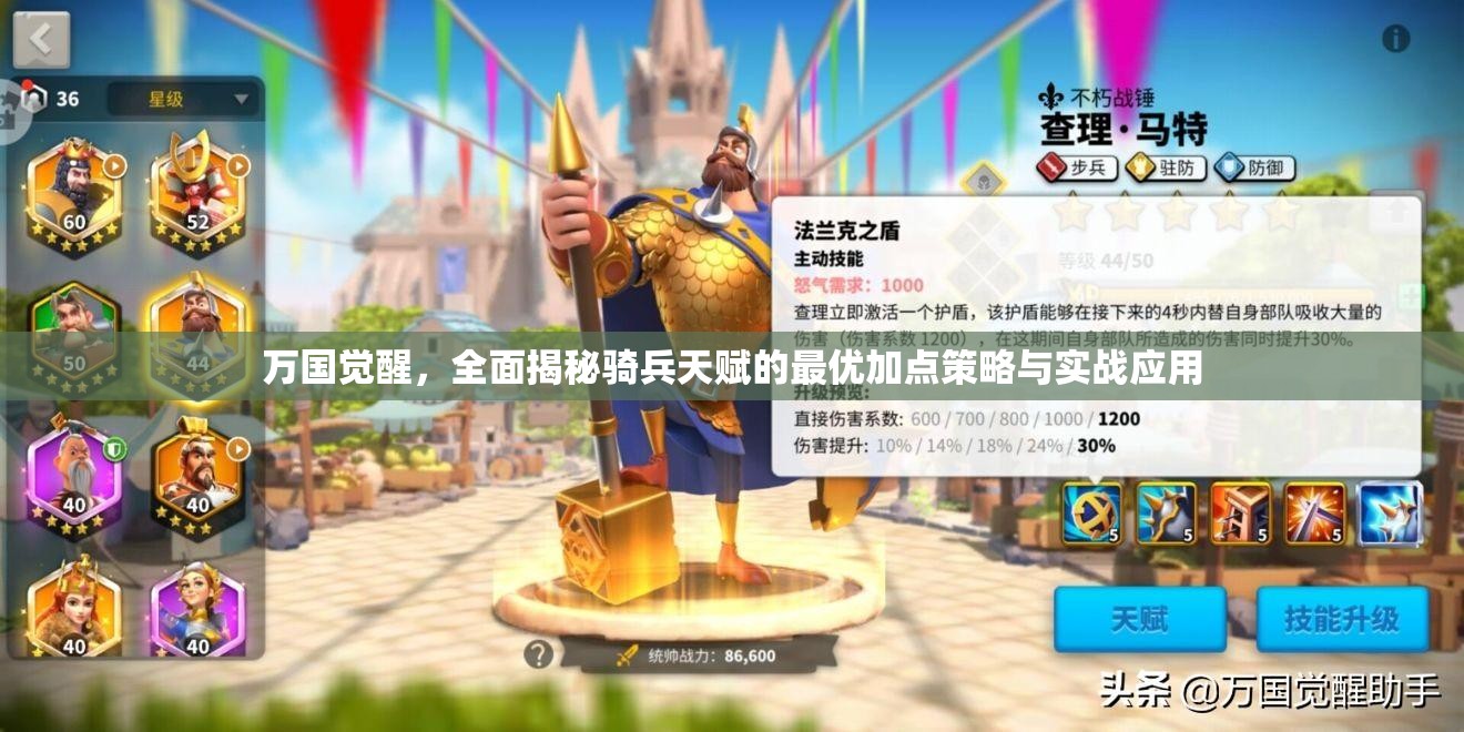 万国觉醒，全面揭秘骑兵天赋的最优加点策略与实战应用