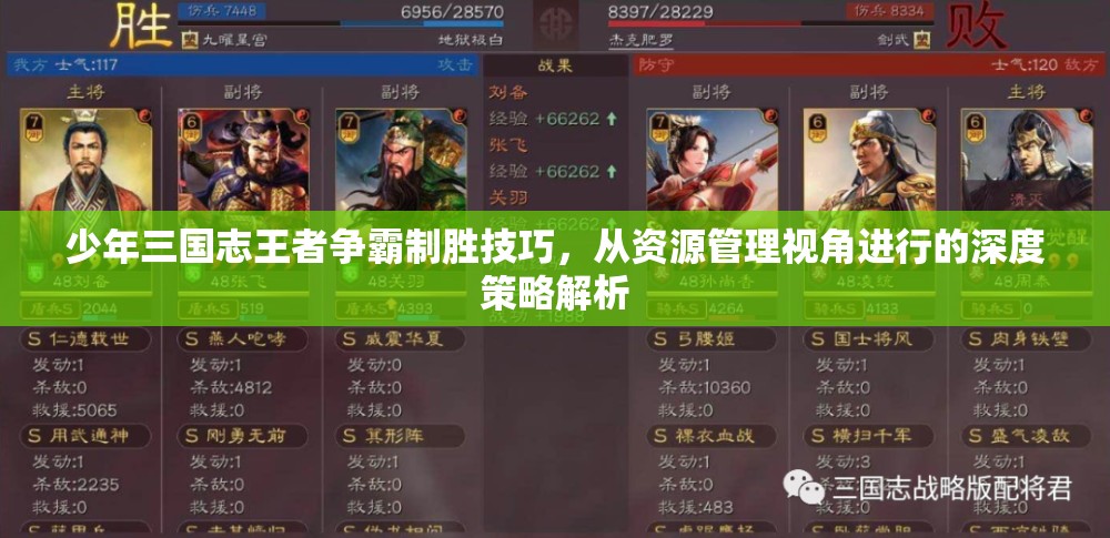 少年三国志王者争霸制胜技巧，从资源管理视角进行的深度策略解析