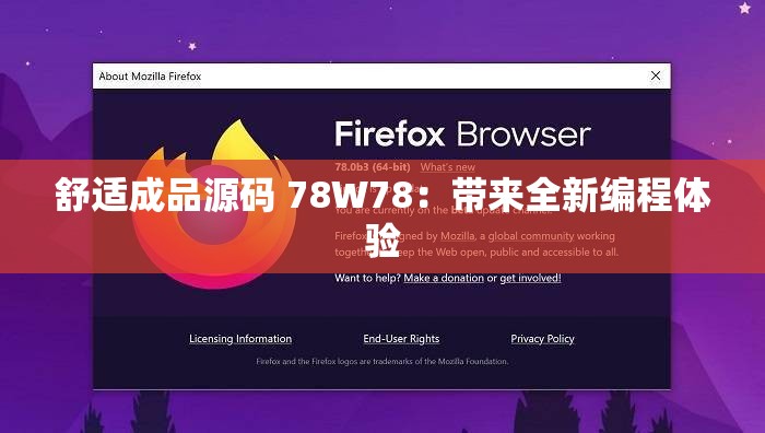 舒适成品源码 78W78：带来全新编程体验