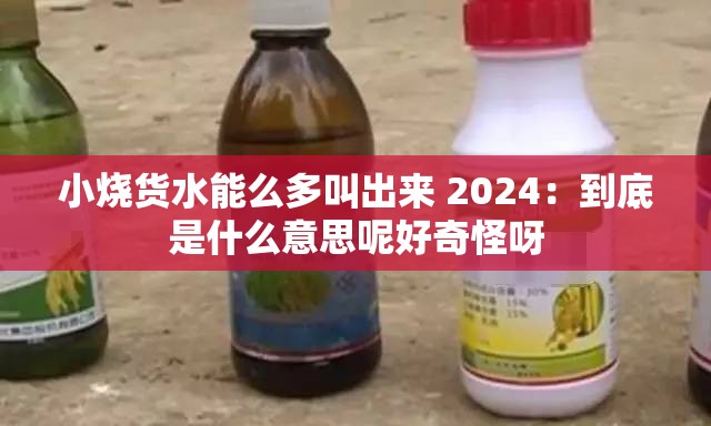 小烧货水能么多叫出来 2024：到底是什么意思呢好奇怪呀