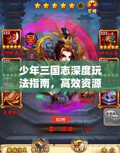 少年三国志深度玩法指南，高效资源管理策略与技巧解析