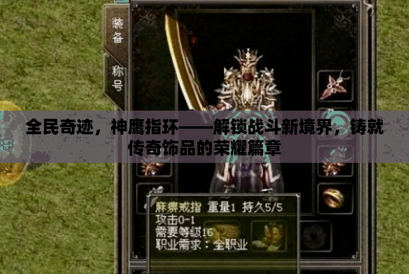 全民奇迹，神鹰指环——解锁战斗新境界，铸就传奇饰品的荣耀篇章