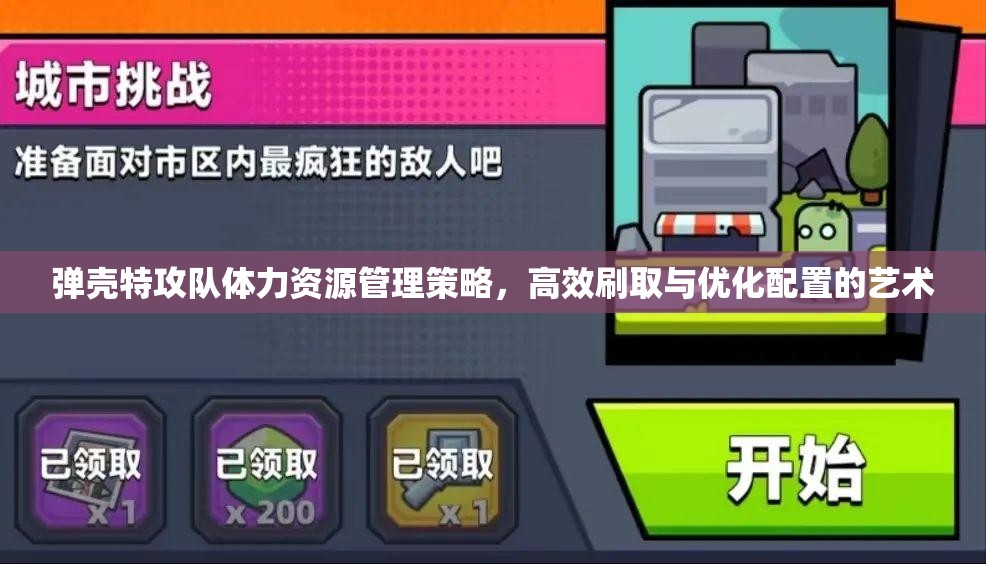 弹壳特攻队体力资源管理策略，高效刷取与优化配置的艺术