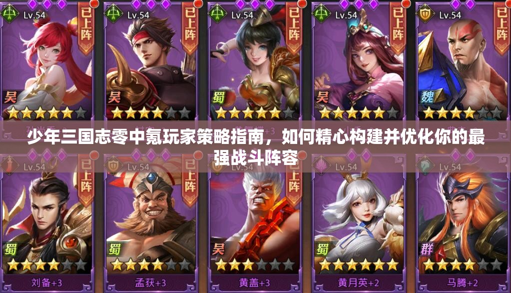 少年三国志零中氪玩家策略指南，如何精心构建并优化你的最强战斗阵容