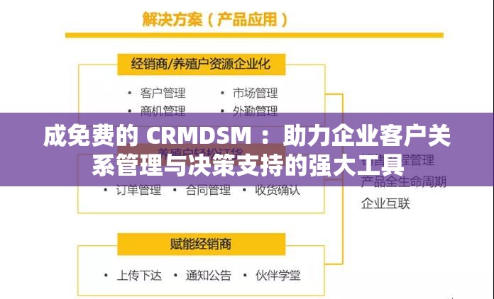 成免费的 CRMDSM ：助力企业客户关系管理与决策支持的强大工具