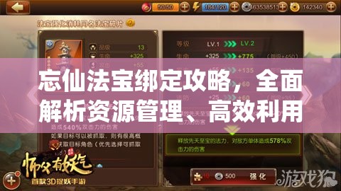 忘仙法宝绑定攻略，全面解析资源管理、高效利用技巧及避免浪费方法