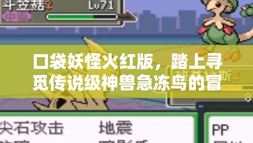 口袋妖怪火红版，踏上寻觅传说级神兽急冻鸟的冒险之旅