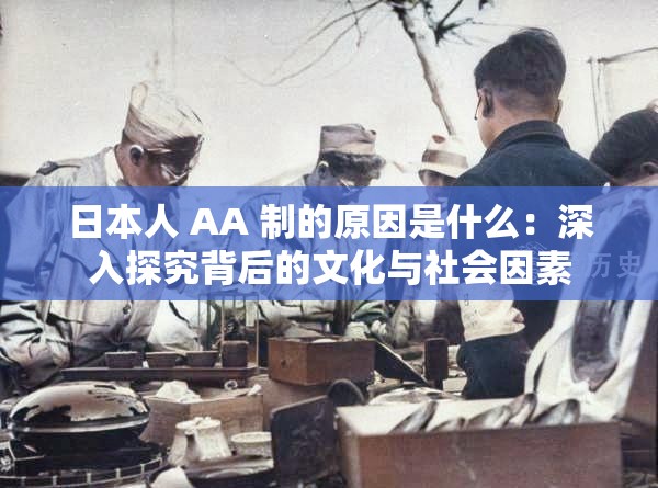 日本人 AA 制的原因是什么：深入探究背后的文化与社会因素