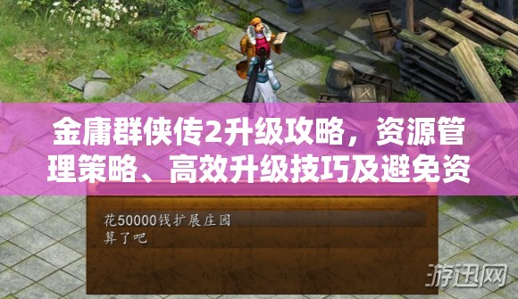 金庸群侠传2升级攻略，资源管理策略、高效升级技巧及避免资源浪费指南