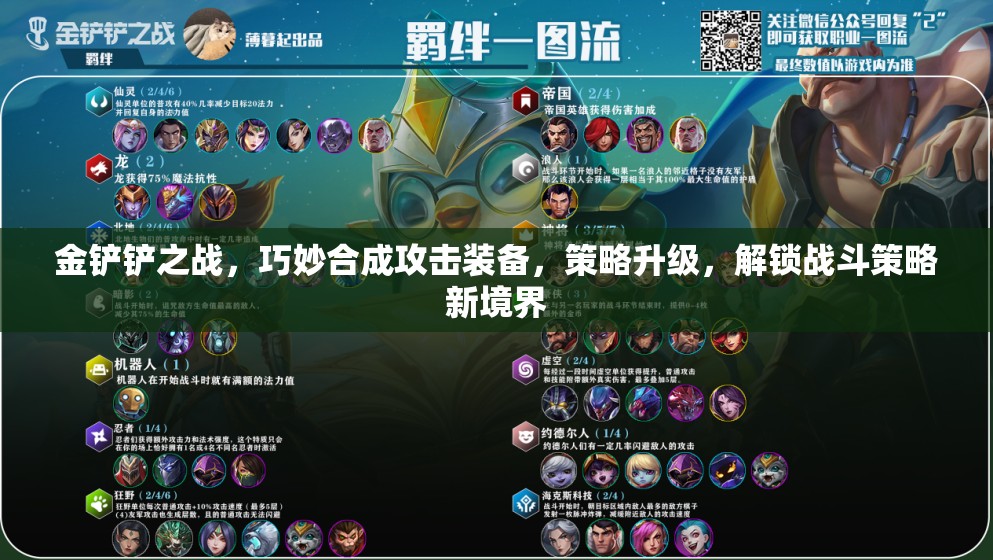金铲铲之战，巧妙合成攻击装备，策略升级，解锁战斗策略新境界