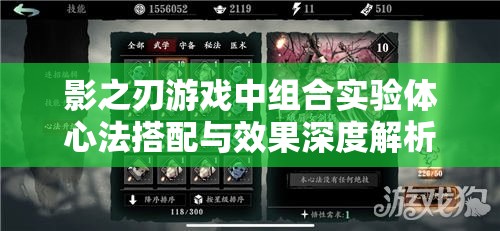 影之刃游戏中组合实验体心法搭配与效果深度解析探讨