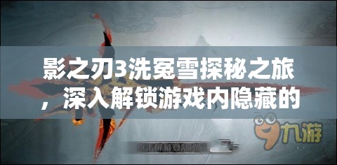 影之刃3洗冤雪探秘之旅，深入解锁游戏内隐藏的神秘支线任务
