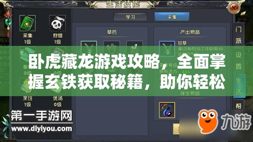 卧虎藏龙游戏攻略，全面掌握玄铁获取秘籍，助你轻松解锁武侠传奇之路