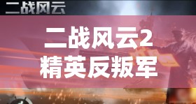 二战风云2精英反叛军，掌握资源管理高效利用策略，巧妙避免资源浪费
