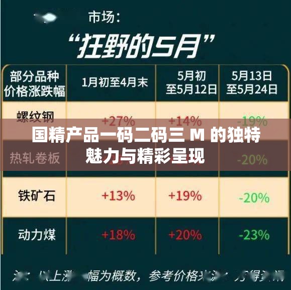 国精产品一码二码三 M 的独特魅力与精彩呈现