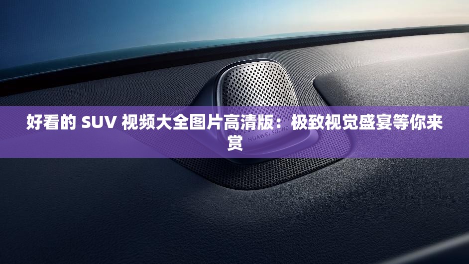 好看的 SUV 视频大全图片高清版：极致视觉盛宴等你来赏