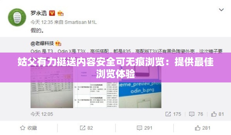 姑父有力挺送内容安全可无痕浏览：提供最佳浏览体验