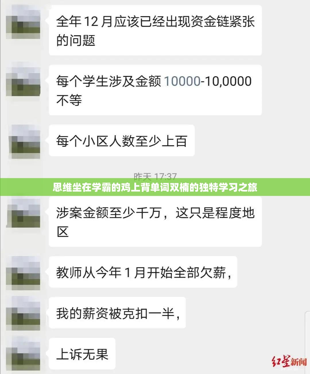 思维坐在学霸的鸡上背单词双楠的独特学习之旅