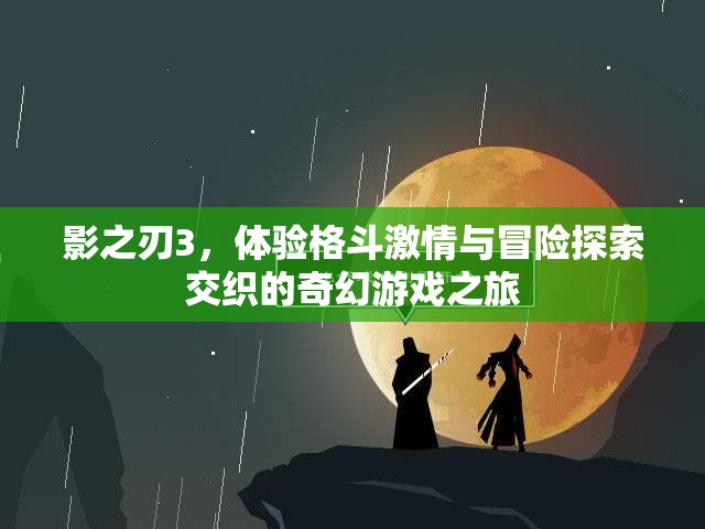 影之刃3，体验格斗激情与冒险探索交织的奇幻游戏之旅