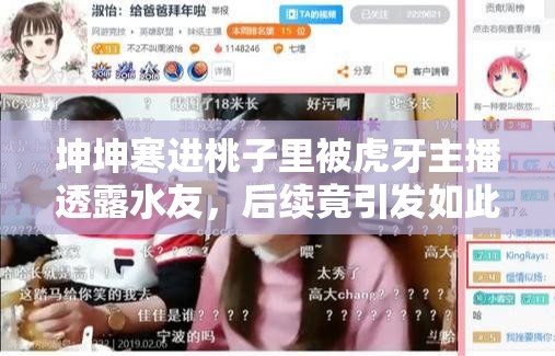 坤坤寒进桃子里被虎牙主播透露水友，后续竟引发如此热议