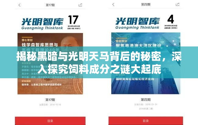 揭秘黑暗与光明天马背后的秘密，深入探究饲料成分之谜大起底