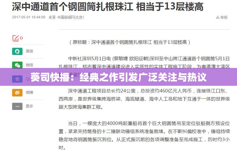 葵司快播：经典之作引发广泛关注与热议