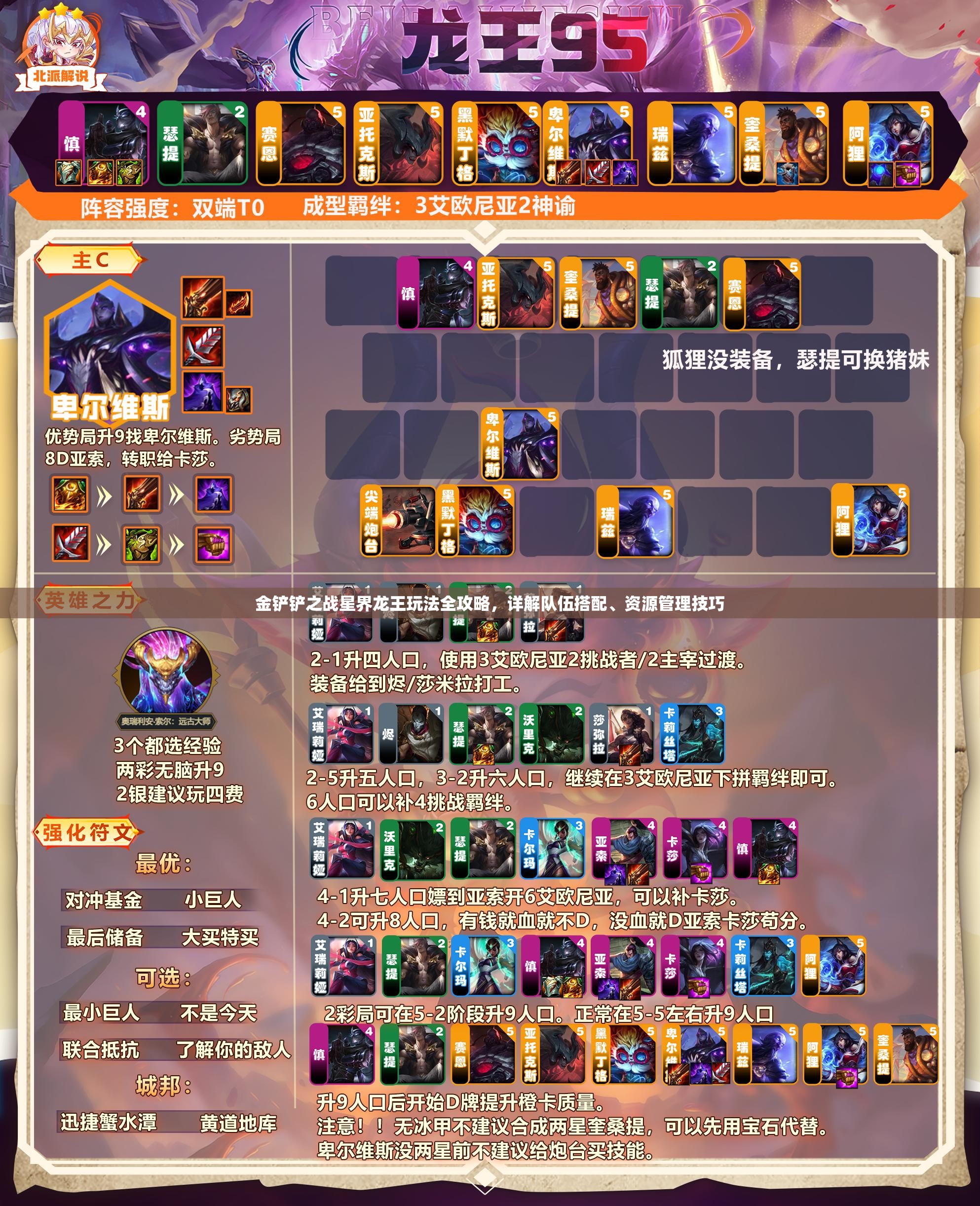 金铲铲之战星界龙王玩法全攻略，详解队伍搭配、资源管理技巧