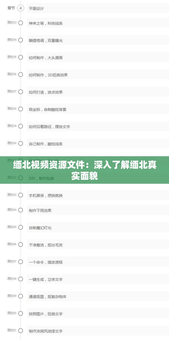 缅北视频资源文件：深入了解缅北真实面貌
