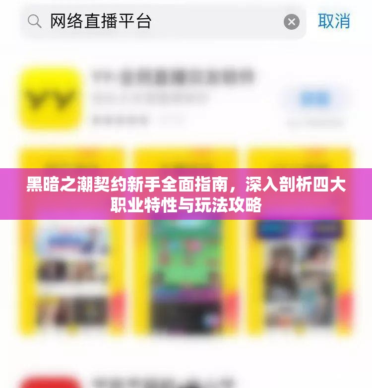 黑暗之潮契约新手全面指南，深入剖析四大职业特性与玩法攻略