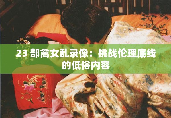 23 部禽女乱录像：挑战伦理底线的低俗内容
