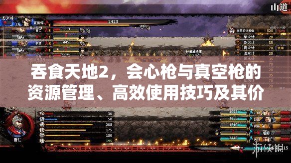 吞食天地2，会心枪与真空枪的资源管理、高效使用技巧及其价值最大化策略