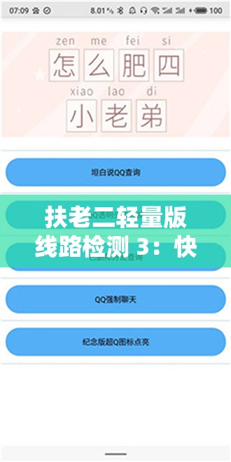 扶老二轻量版线路检测 3：快速、稳定、安全的网络检测工具