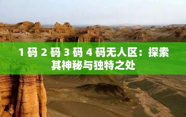 1 码 2 码 3 码 4 码无人区：探索其神秘与独特之处