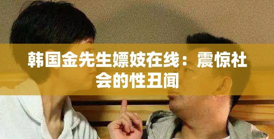 韩国金先生嫖妓在线：震惊社会的性丑闻