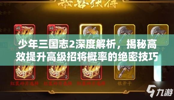 少年三国志2深度解析，揭秘高效提升高级招将概率的绝密技巧