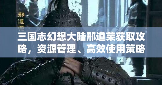 三国志幻想大陆邢道荣获取攻略，资源管理、高效使用策略以最大化角色价值
