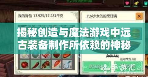 揭秘创造与魔法游戏中远古装备制作所依赖的神秘添加剂及其作用