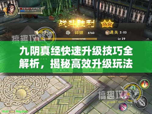 九阴真经快速升级技巧全解析，揭秘高效升级玩法与资源管理艺术
