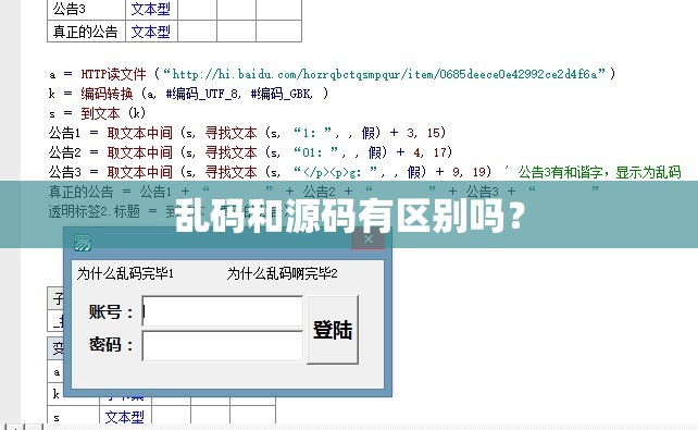 乱码和源码有区别吗？