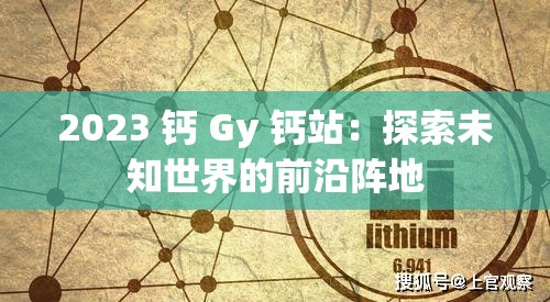 2023 钙 Gy 钙站：探索未知世界的前沿阵地