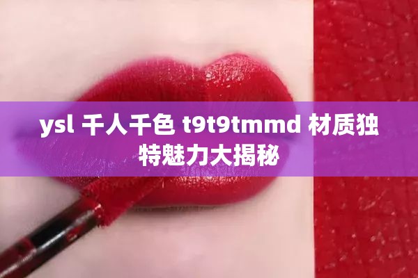ysl 千人千色 t9t9tmmd 材质独特魅力大揭秘