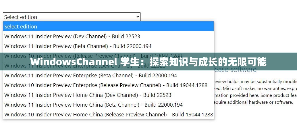 WindowsChannel 学生：探索知识与成长的无限可能