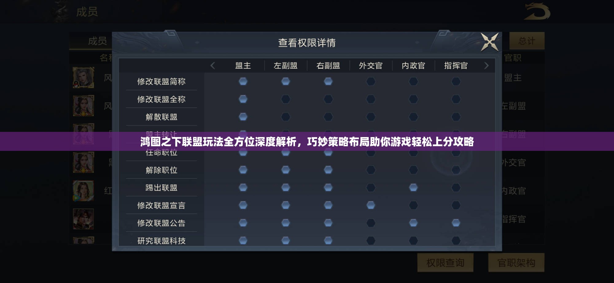 鸿图之下联盟玩法全方位深度解析，巧妙策略布局助你游戏轻松上分攻略