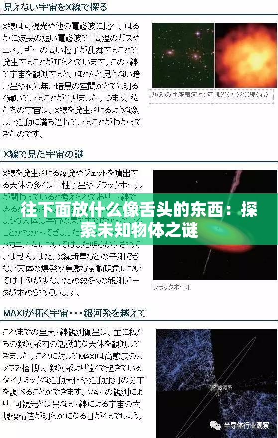 往下面放什么像舌头的东西：探索未知物体之谜