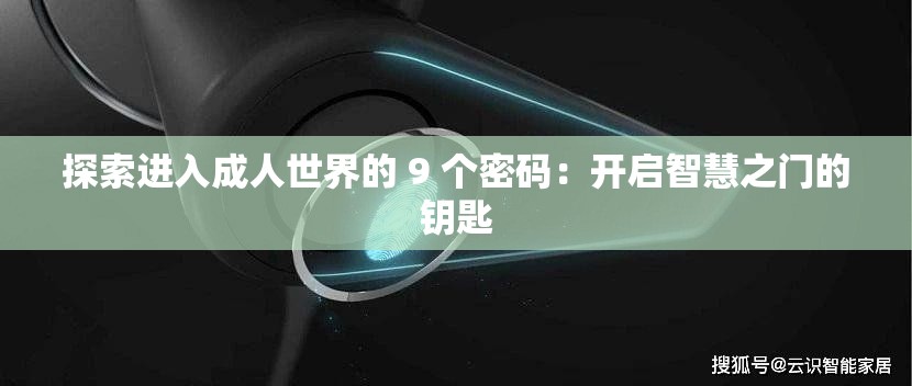 探索进入成人世界的 9 个密码：开启智慧之门的钥匙