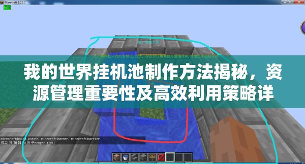 我的世界挂机池制作方法揭秘，资源管理重要性及高效利用策略详解
