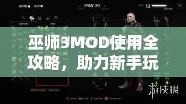 巫师3MOD使用全攻略，助力新手玩家快速掌握，轻松提升游戏体验